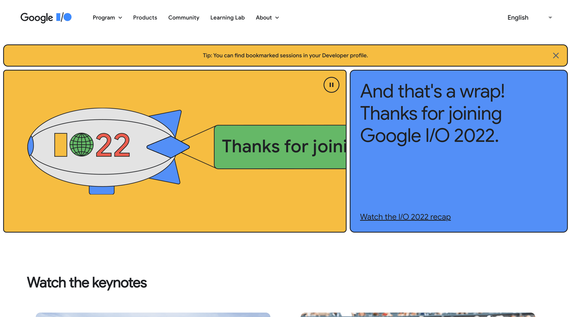 Showcase Example Google I/O 2022 Tailwind CSS