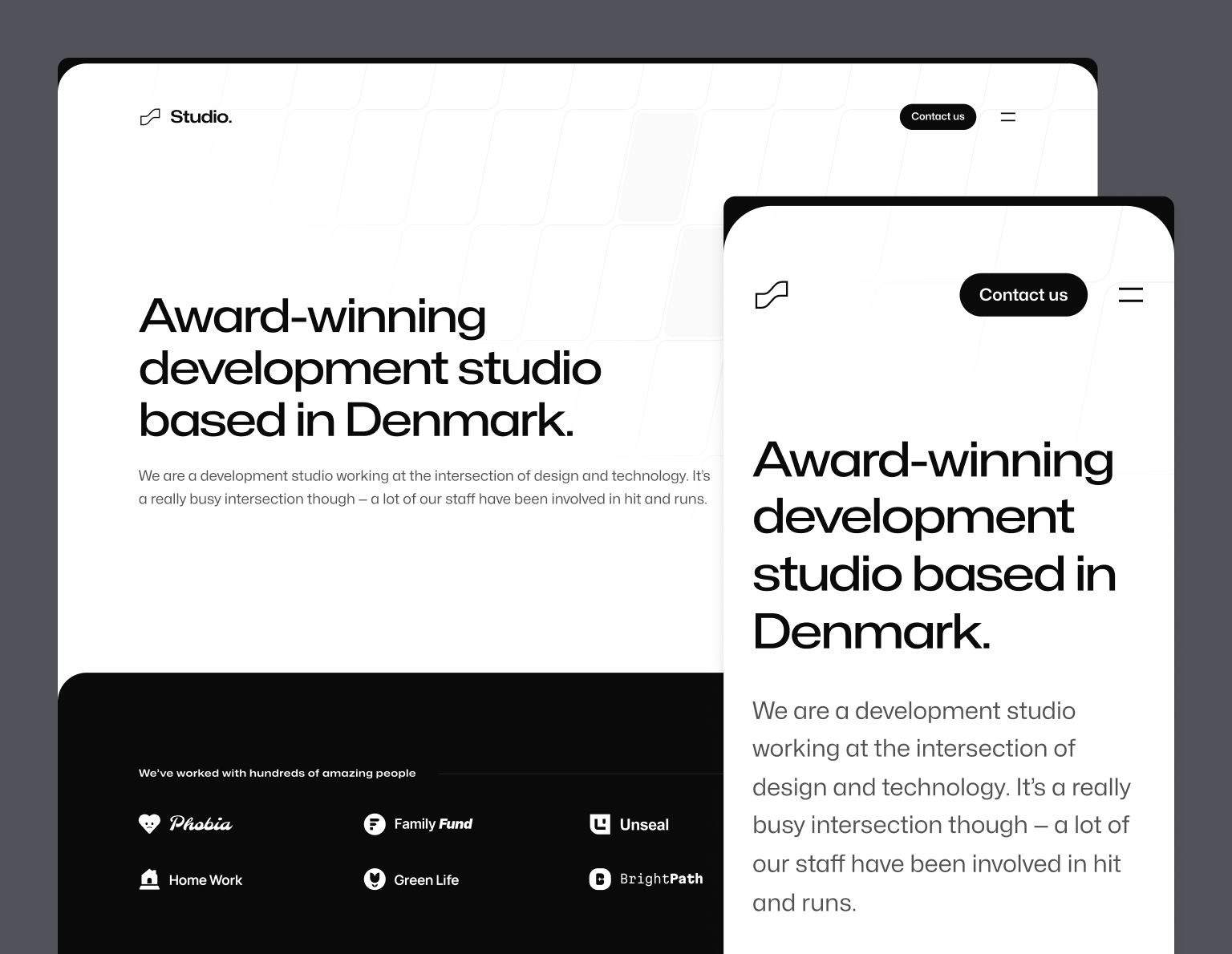 Learn about the Studio template