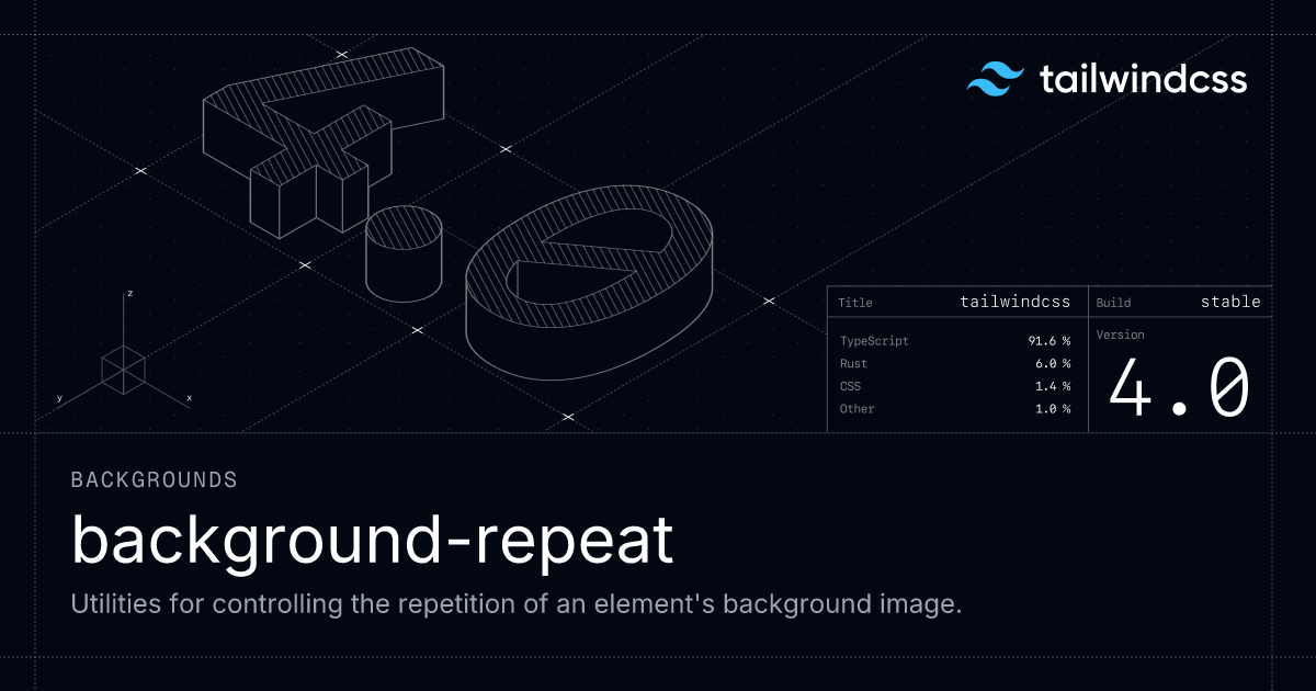 Background Repeat Tailwind CSS cho phép tùy chỉnh hình nền và lặp lại nó theo ý muốn của bạn. Thật tuyệt vời để tạo ra một giao diện web unqiue và thú vị! Hãy xem hình ảnh để tìm hiểu cách thực hiện điều đó với Tailwind CSS.