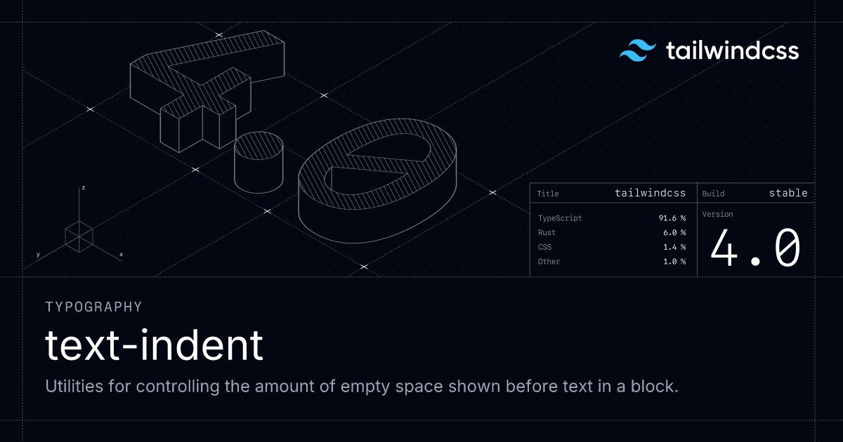 text indent tailwind