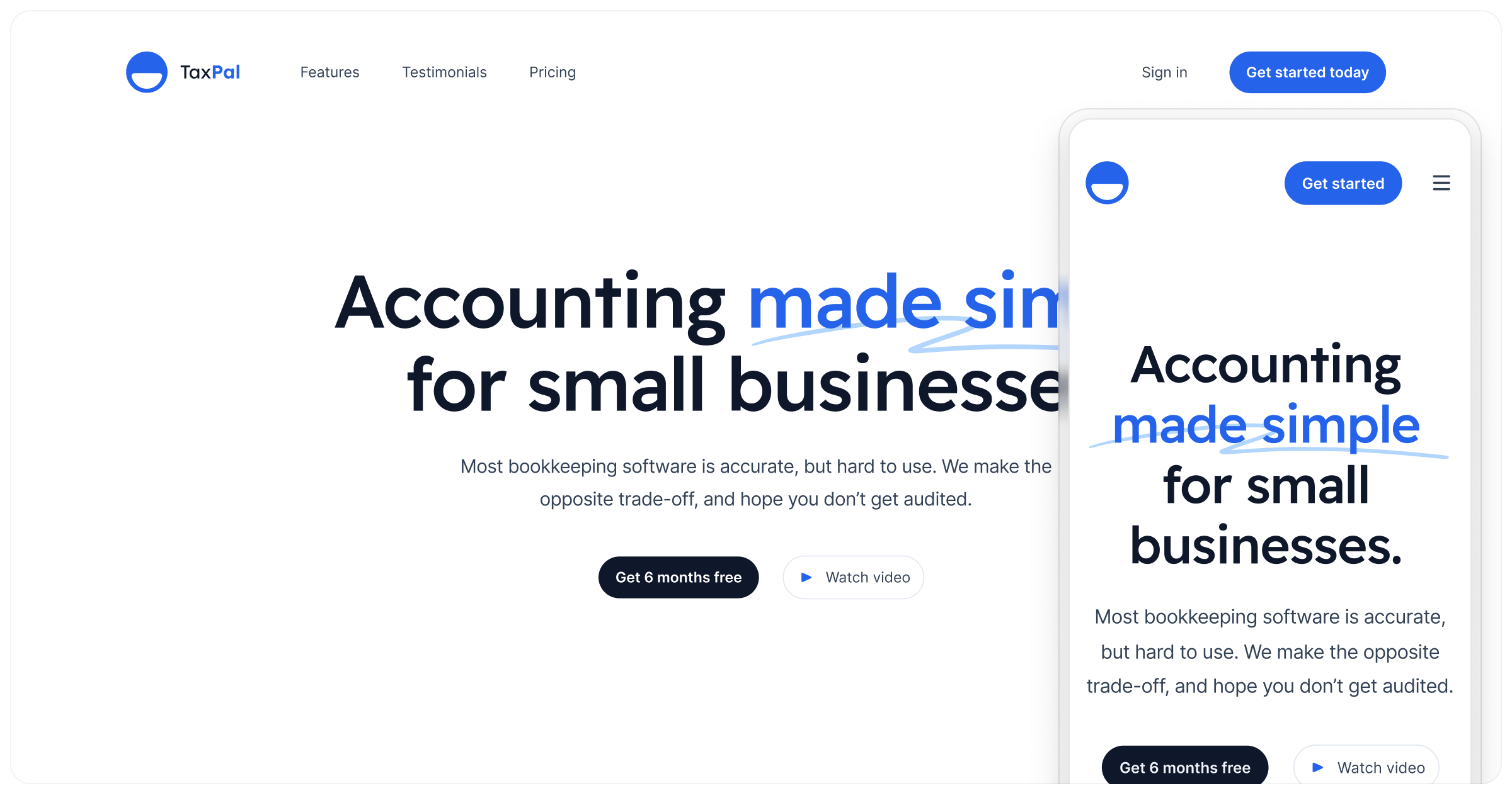 Salient Tailwind Plus template — one-page SaaS landing with hero and CTA stack